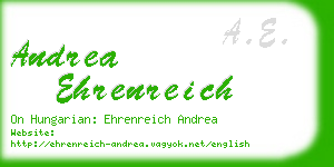 andrea ehrenreich business card